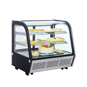 Slim Integrated Table Top Refrigerated Glass Cake Display Case Unit